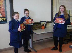 Year 8 'Spooky Story' Competition prize winners from St Mary's High School.