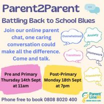 Parent2Parent - Battling Back to School Blues
